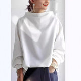 Pull oversize à col montant et manches longues pour femme