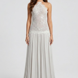 Robe Longue Plissée Dos Nu Élégance Couture