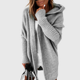 Cardigan Automne Léger Gris Femme