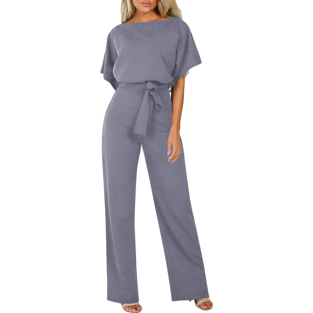 Ensemble Femme Élégant Haut Fluide et Pantalon Large Confort Chic
