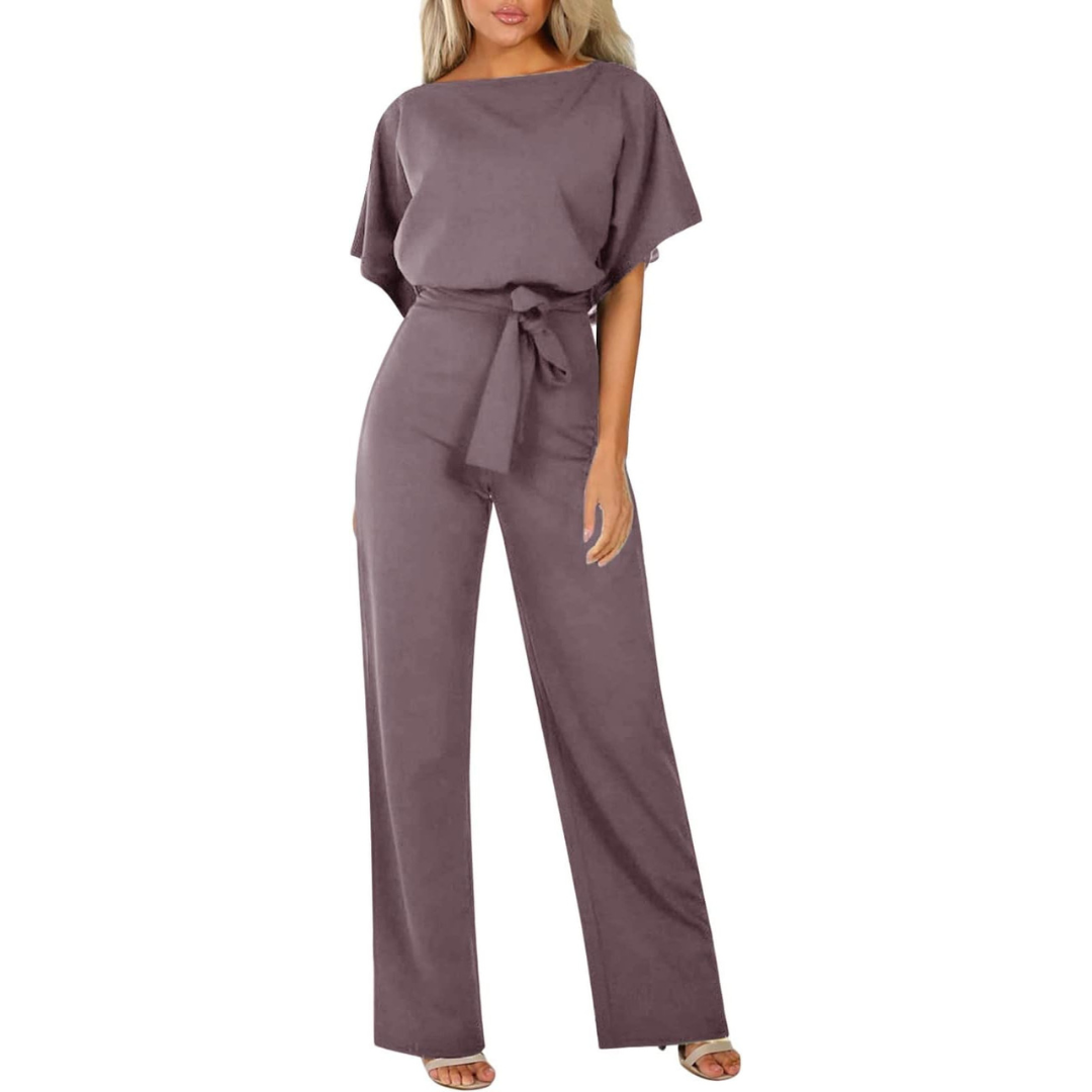 Ensemble Femme Élégant Haut Fluide et Pantalon Large Confort Chic