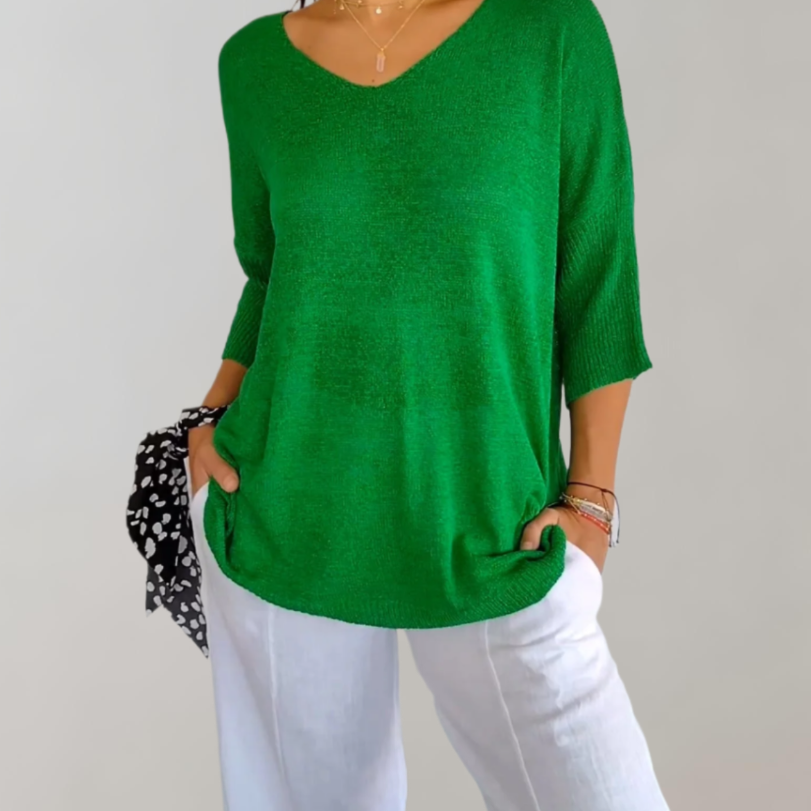 Pull Femme Léger Col V Décontracté