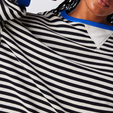 Pull femme oversize à rayures manches longues
