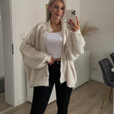 Cardigan Femme Oversize Boutonné Doux
