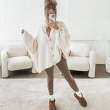 Cardigan Femme Oversize Boutonné Doux