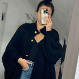Cardigan Femme Boutonné Chic Oversize