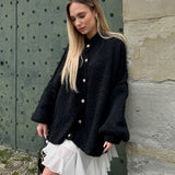 Cardigan Femme Boutonné Chic Oversize