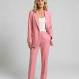 Ensemble blazer et pantalon droit pour femme