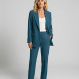 Ensemble blazer et pantalon droit pour femme