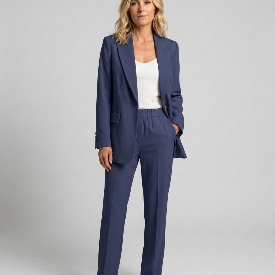 Ensemble blazer et pantalon droit pour femme