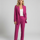 Ensemble blazer et pantalon droit pour femme