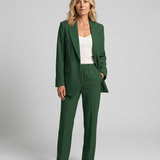Ensemble blazer et pantalon droit pour femme