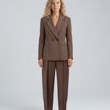 Ensemble blazer et pantalon droit tailleur pour femme