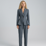 Ensemble femme blazer et pantalon droit tailleur