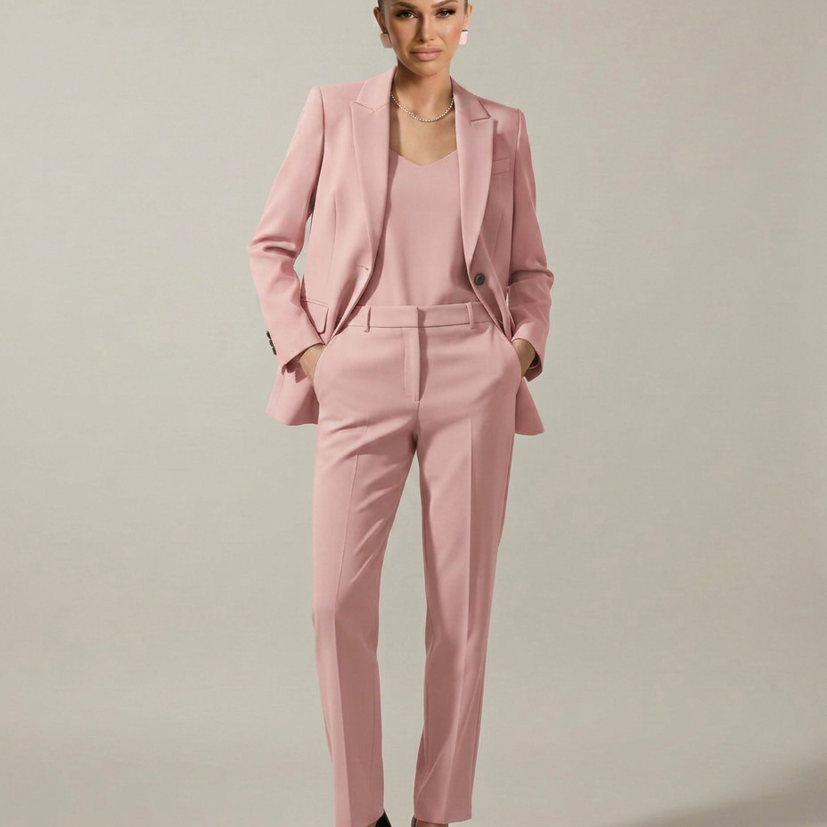 Ensemble blazer femme et pantalon jambe droite