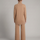 Ensemble maille femme col roulé et pantalon large