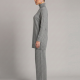 Ensemble maille femme col roulé et pantalon large