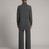 Ensemble maille femme col roulé et pantalon large