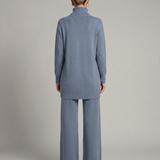 Ensemble maille femme col roulé et pantalon large