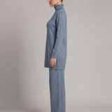 Ensemble maille femme col roulé et pantalon large