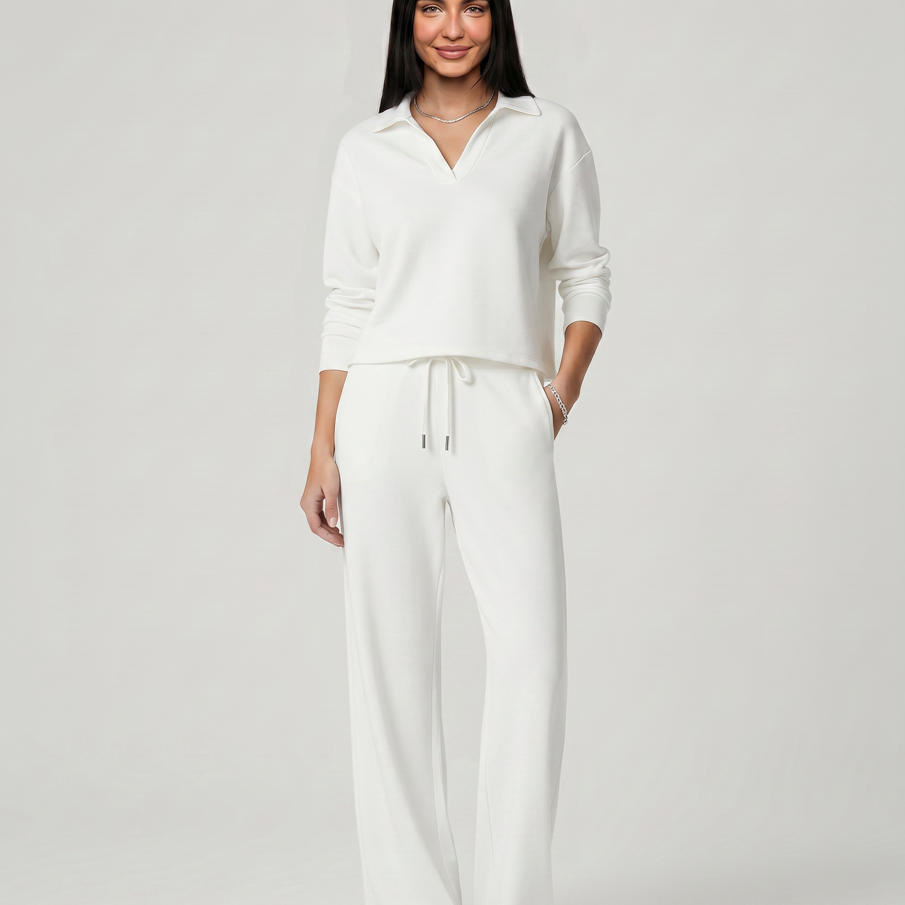 Ensemble deux pièces femme pantalon large