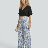 Ensemble deux pièces femme top court et pantalon large