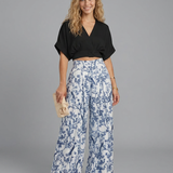 Ensemble deux pièces femme top court et pantalon large