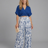 Ensemble deux pièces femme top court et pantalon large