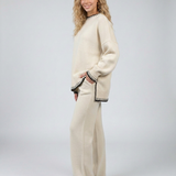 Ensemble femme en maille avec pantalon large
