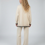 Ensemble femme en maille avec pantalon large