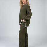 Ensemble femme en maille avec pantalon large