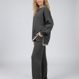Ensemble femme en maille avec pantalon large