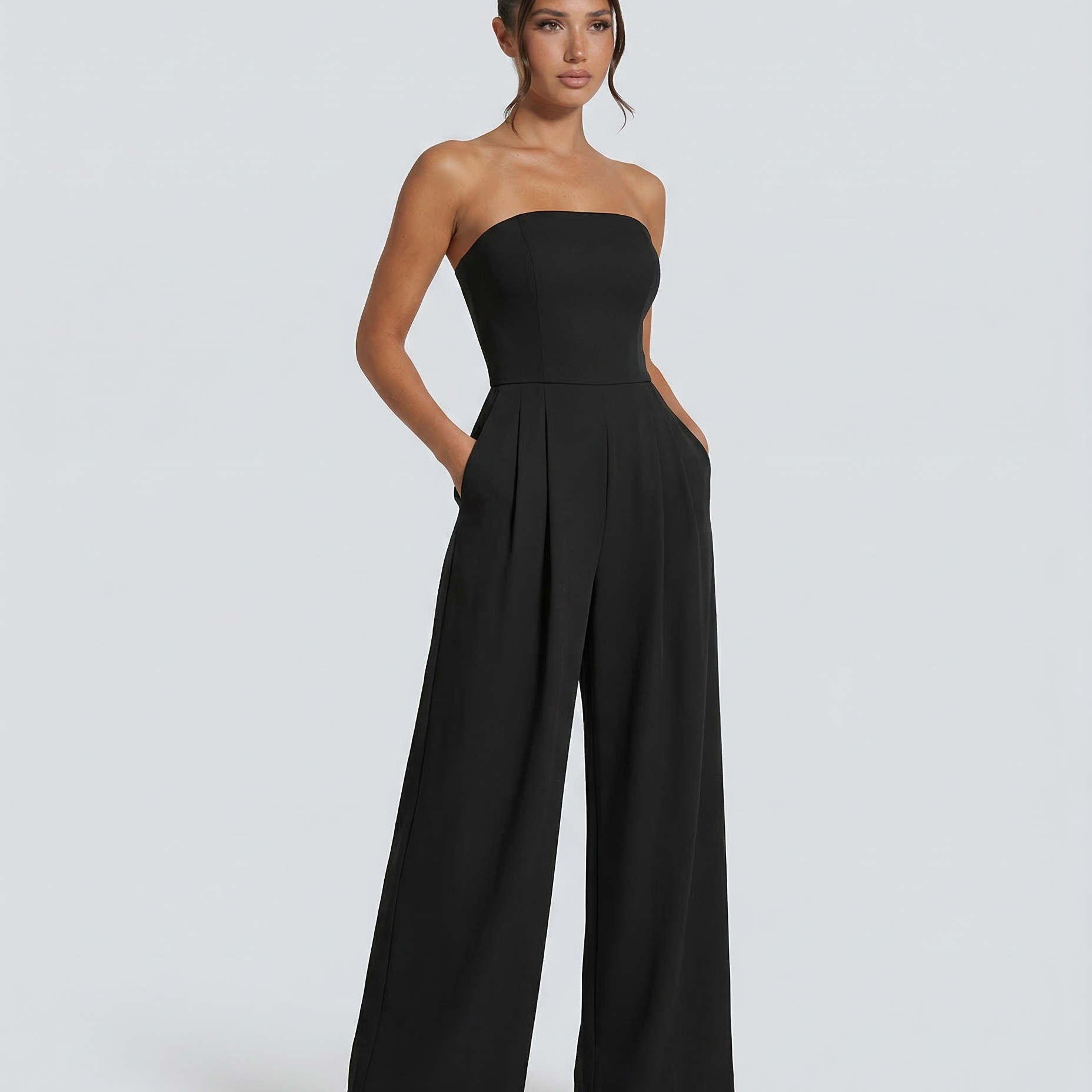 Combinaison bustier femme à jambes larges