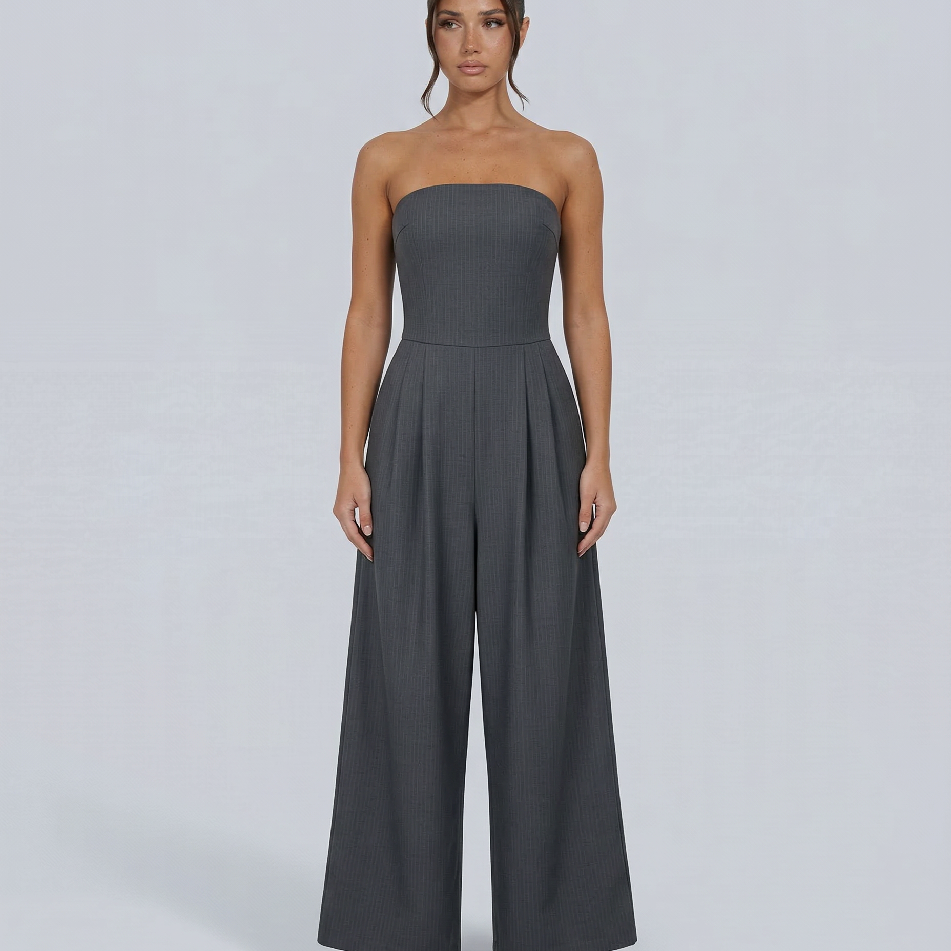 Combinaison bustier femme à jambes larges