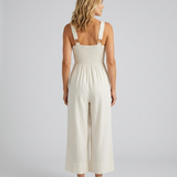 Combinaison femme sans manches col V jambes larges