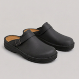 Sabots femme aspect cuir à semelle intérieure rembourrée