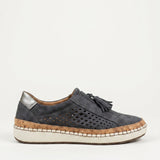Chaussures femme à enfiler en maille, semelle rembourrée