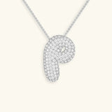 Collier à Initiale Bubble en Acier Inoxydable