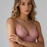 Bikini Femme Côtelé à Col V