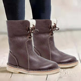 Bottines d'hiver femme doublées fourrure, déperlantes