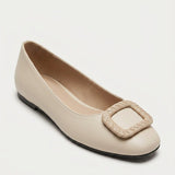 Ballerines femme en simili cuir à semelle rembourrée
