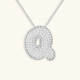 Collier à Initiale Bubble en Acier Inoxydable