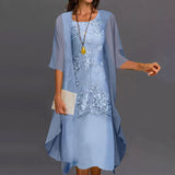 Robe Femme Deux Pièces Élégante – Robe Dentelle Fluide