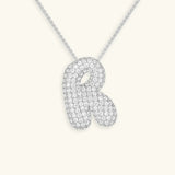 Collier à Initiale Bubble en Acier Inoxydable