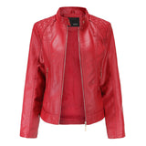 Veste Femme Simili Cuir Élégante Style Biker