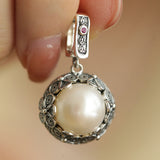 Collier Femme en Argent Sterling Pendentif Perle