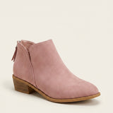 Bottines femme à bout pointu et petit talon bloc