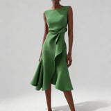 Robe Midi Asymétrique Sans Manches