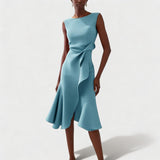 Robe Midi Asymétrique Sans Manches