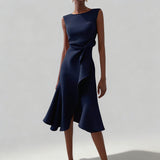 Robe Midi Asymétrique Sans Manches